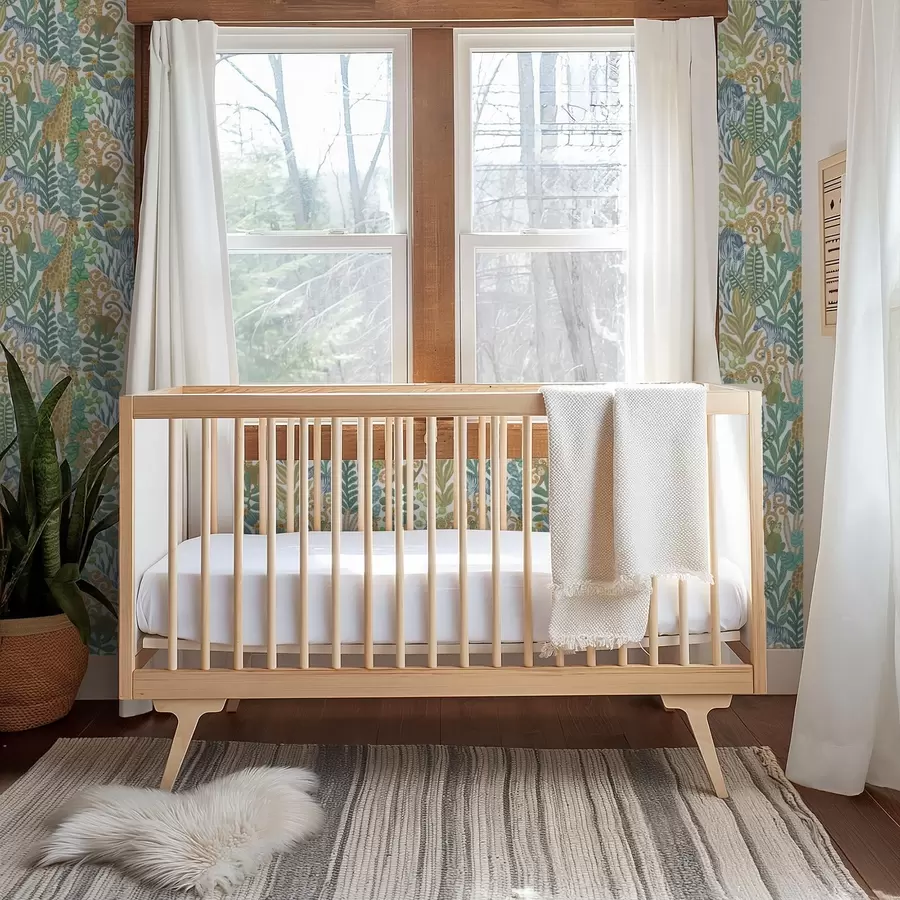 fotószőnyeg Vidám szavanna állatok levelek között fehér háttér előtt a01000