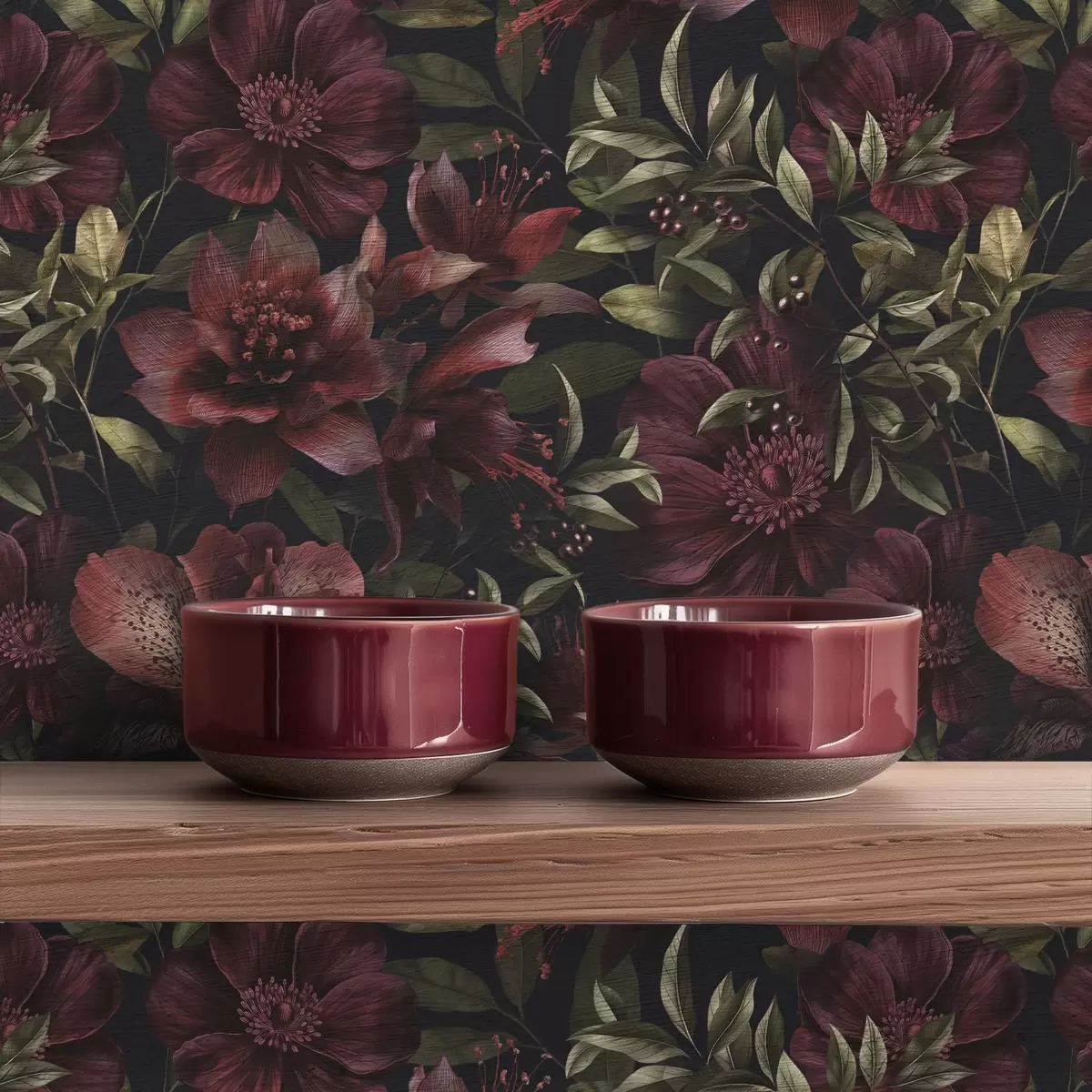 Háttérkép Gazdag bordó virágok sötét háttér előtt a01032