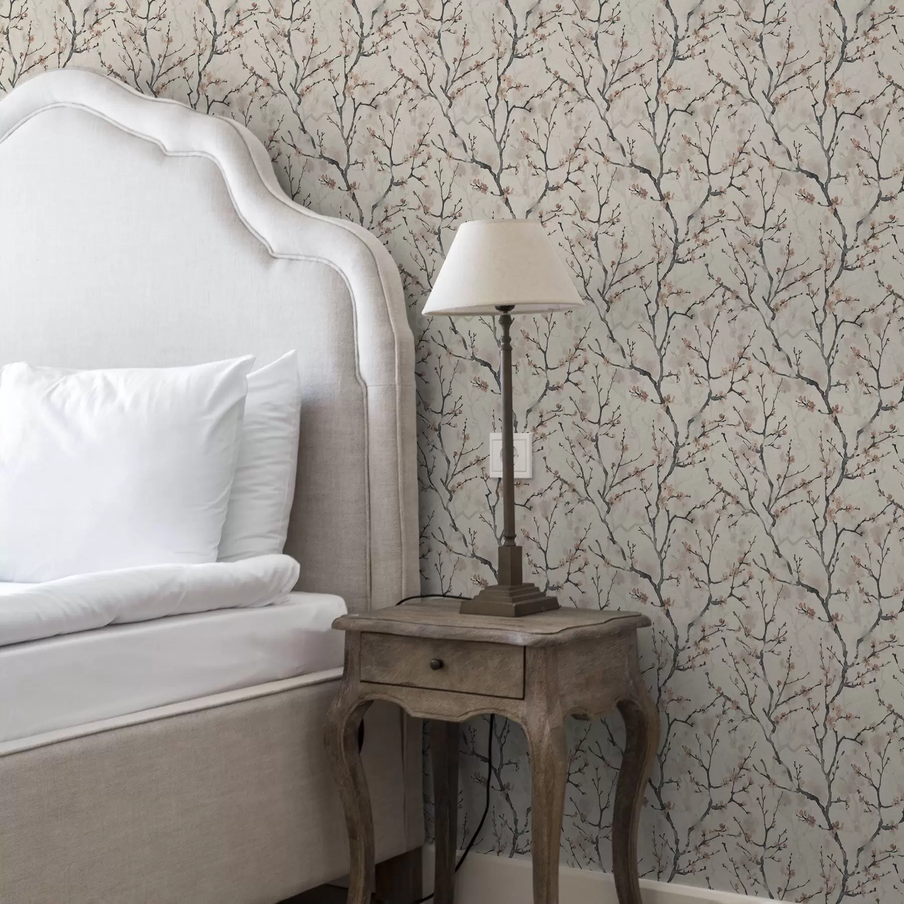 fotószőnyeg Akvarell sakura ágak világos háttér előtt a01033