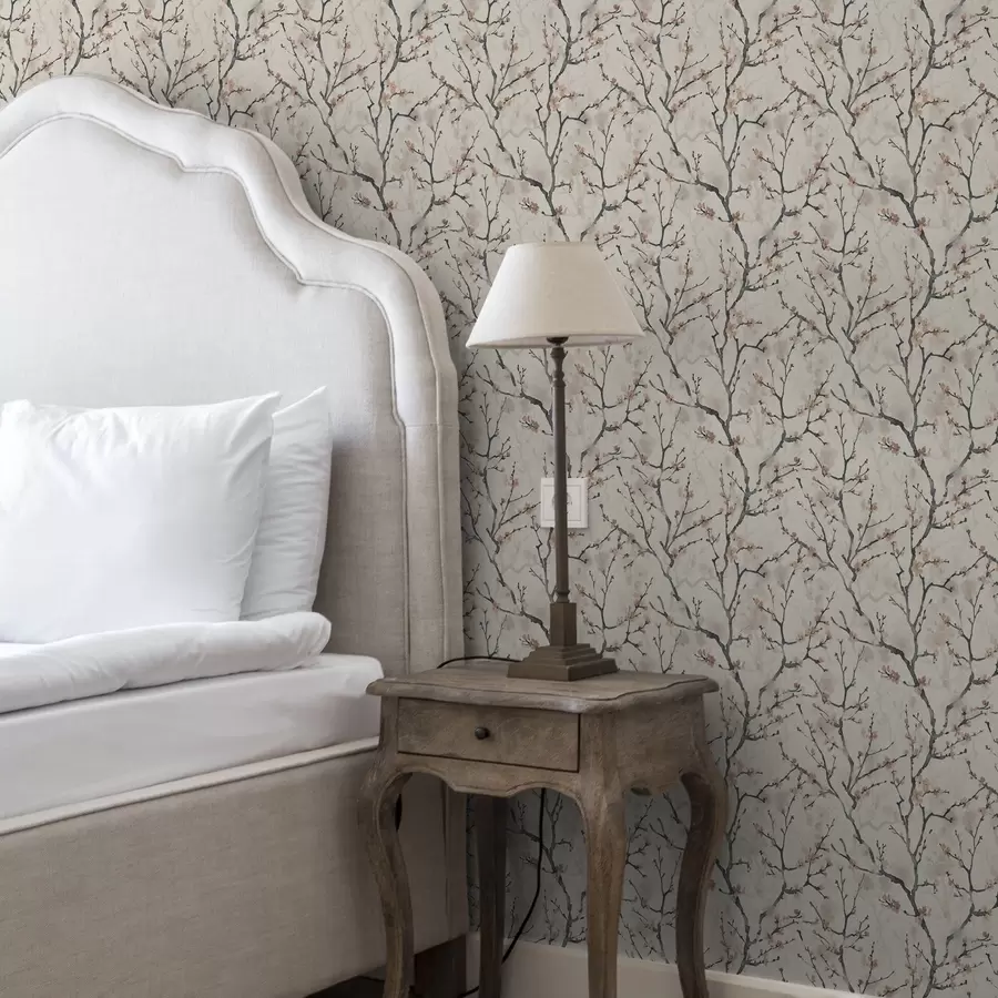 fotószőnyeg Akvarell sakura ágak világos háttér előtt a01033