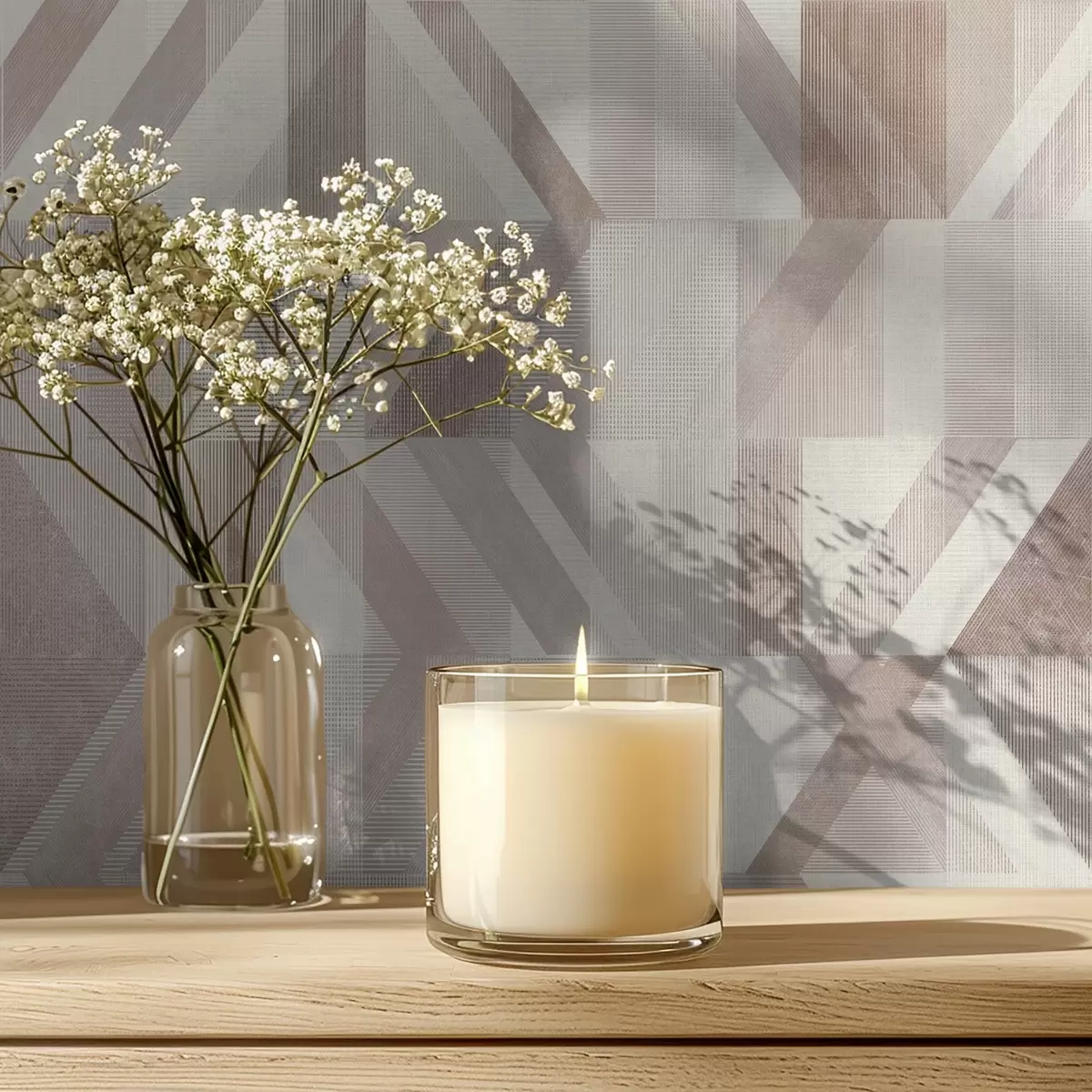 Háttérkép Meleg geometrikus nyilak bézs-homok színekben a01056v2