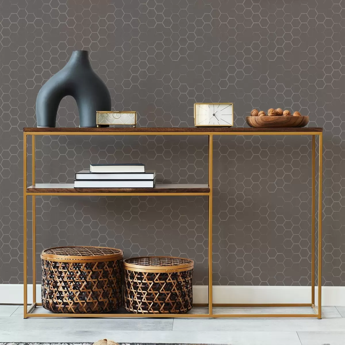 Háttérkép Sűrű hatszögletű mintázat lágy szürke árnyalatokban a01060v2