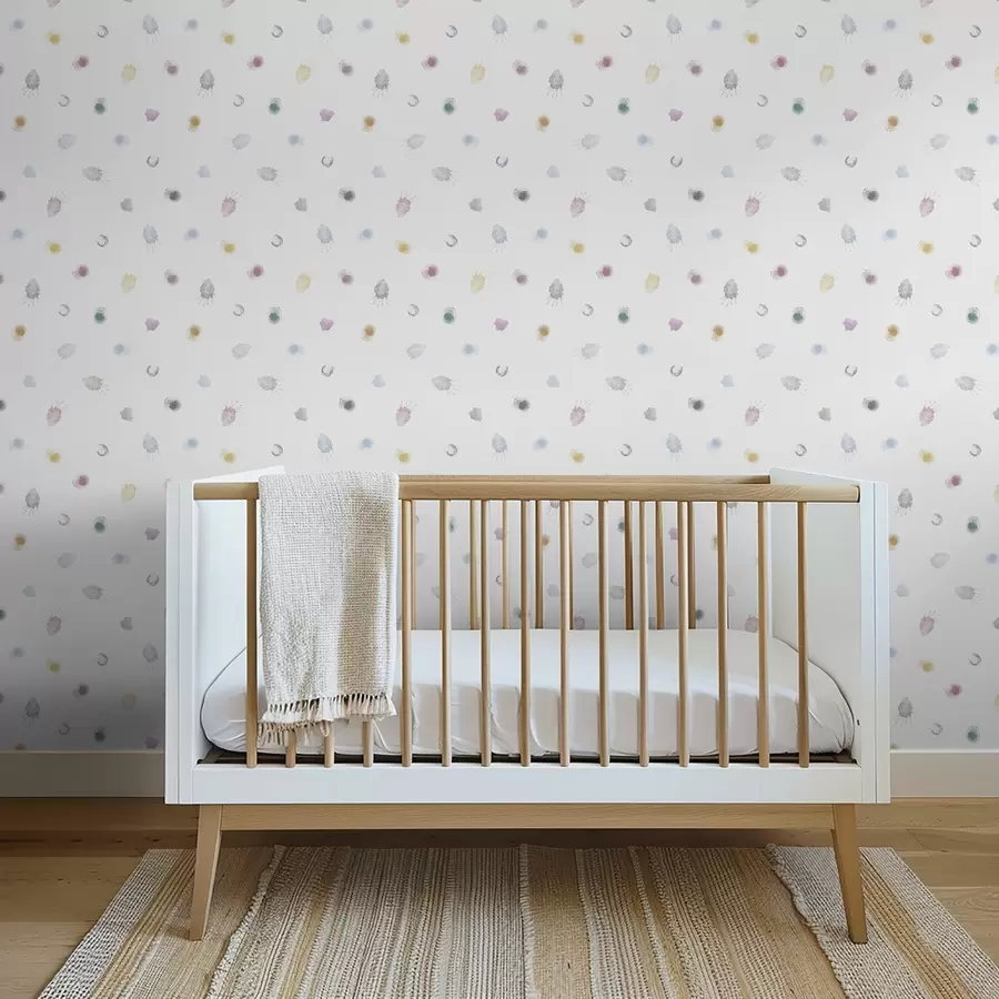 fotószőnyeg Nagy, színes akvarellfoltok fehér papíron a01062