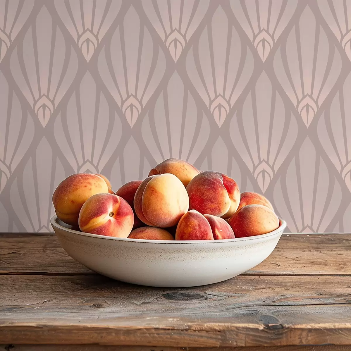 Háttérkép Púderes bézs Art Deco puha legyezőkkel a01064v1