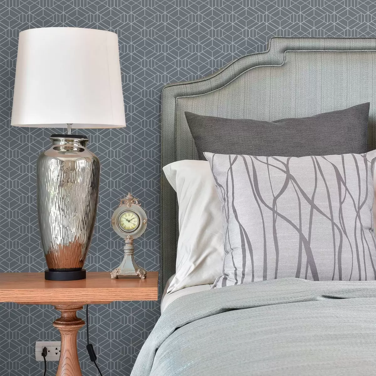 Háttérkép Szürke háttér fehér háromdimenziós kockákkal rácsban a01067v2