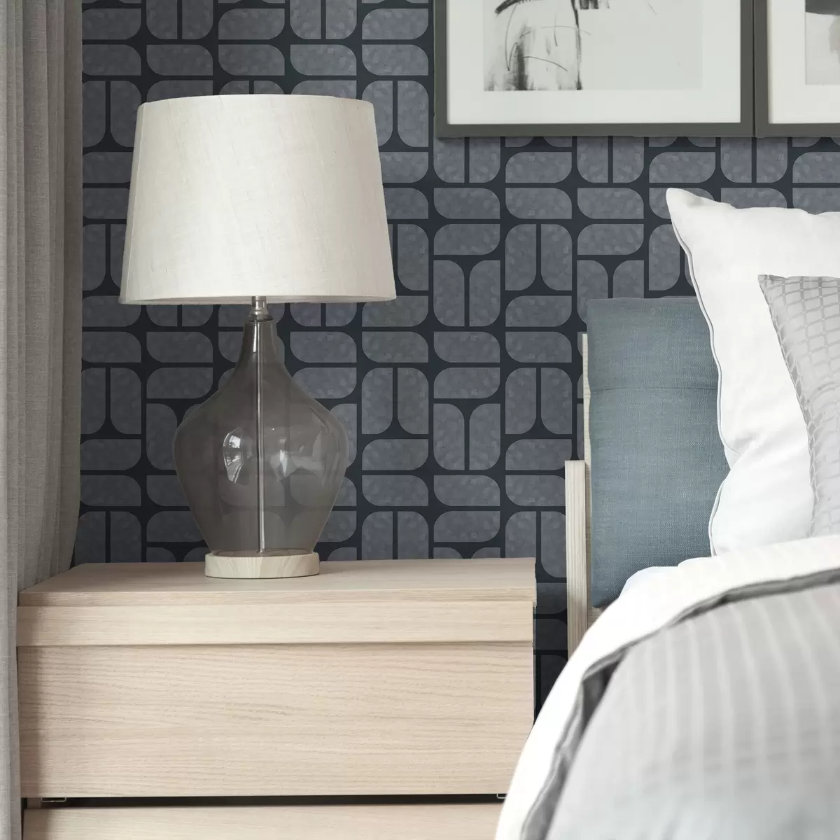 Háttérkép Sötét háttér szürke mozaikkal, lekerekített modulokkal a01069v1