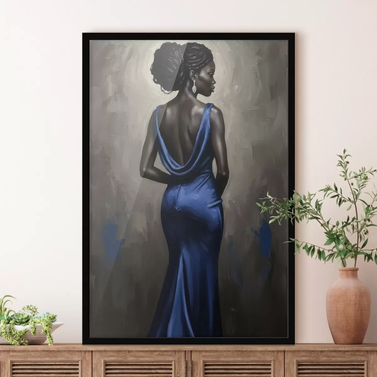 Plakát a sziklán Lány ruhában f46856