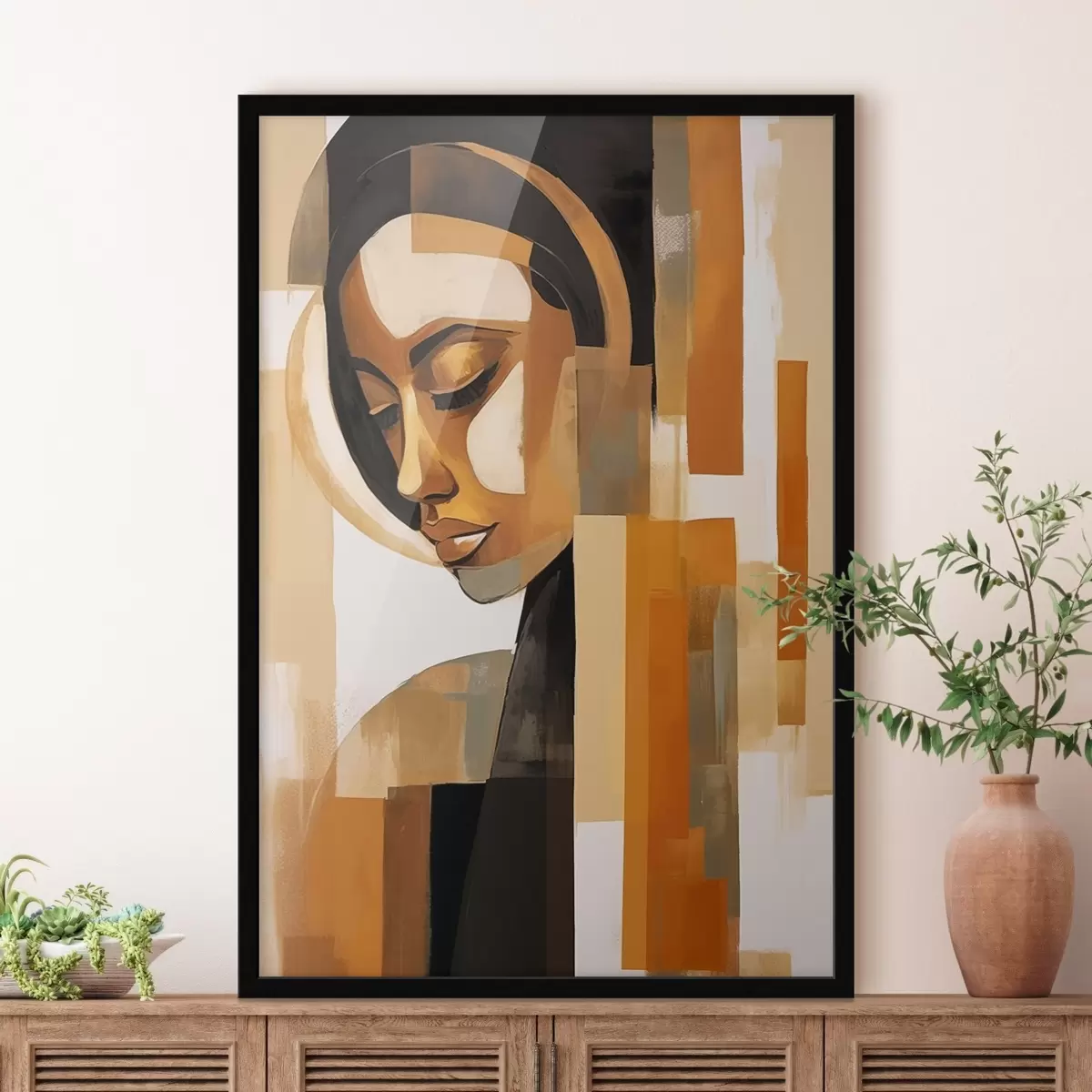 Plakát a sziklán Absztrakt portré f46867