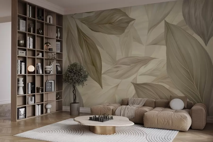 fotószőnyeg Absztrakt, finom levelek w04969