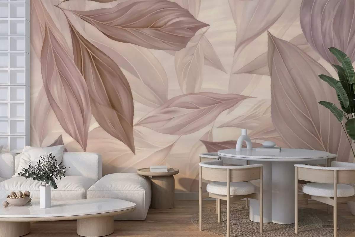 fotószőnyeg Absztrakt, finom levelek w04969v1