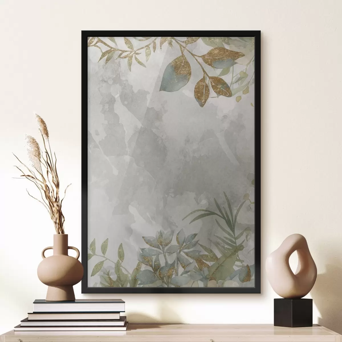 Plakát a sziklán Növények világos háttér előtt f46894