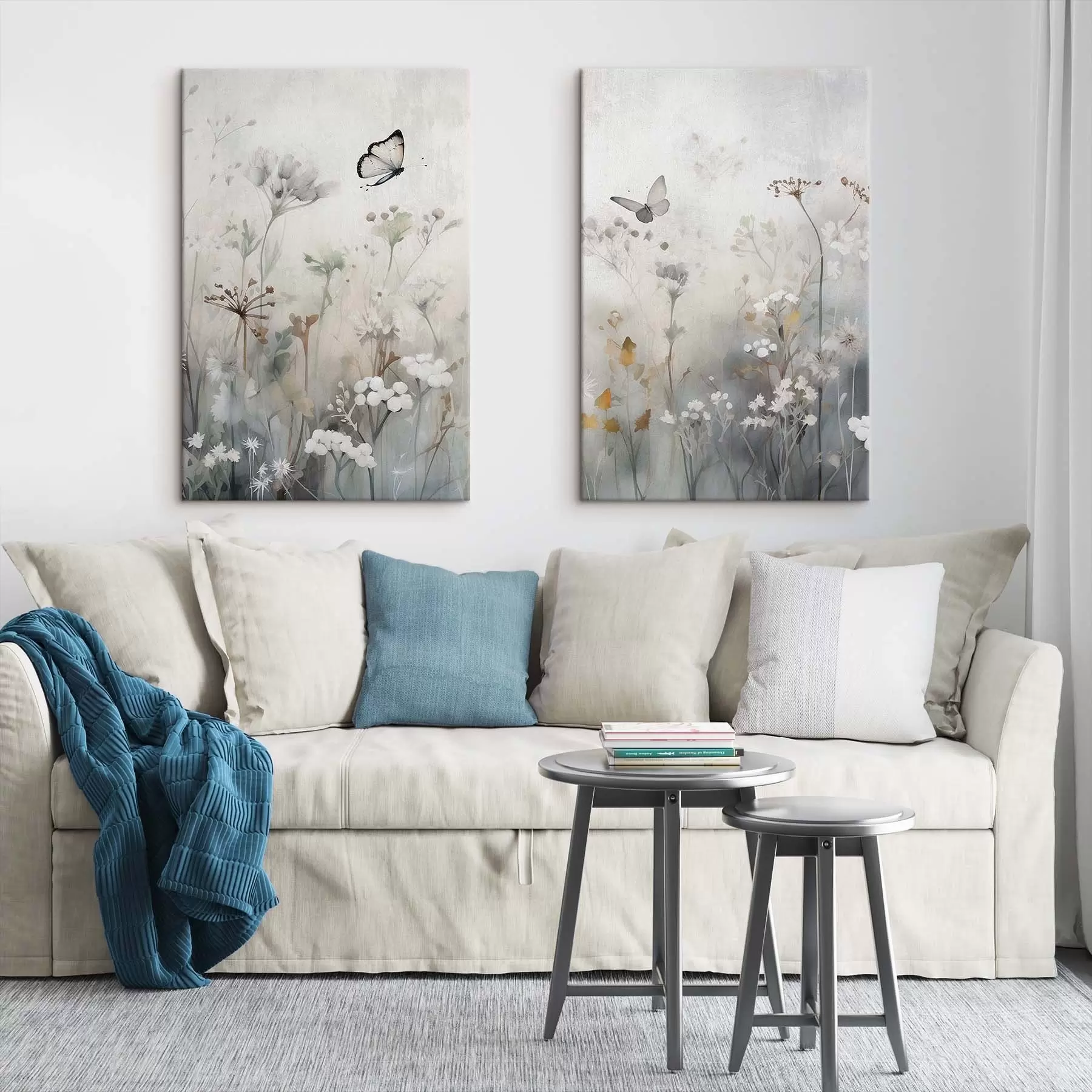 fotótapéta Pillangók és vadvirágok m01072