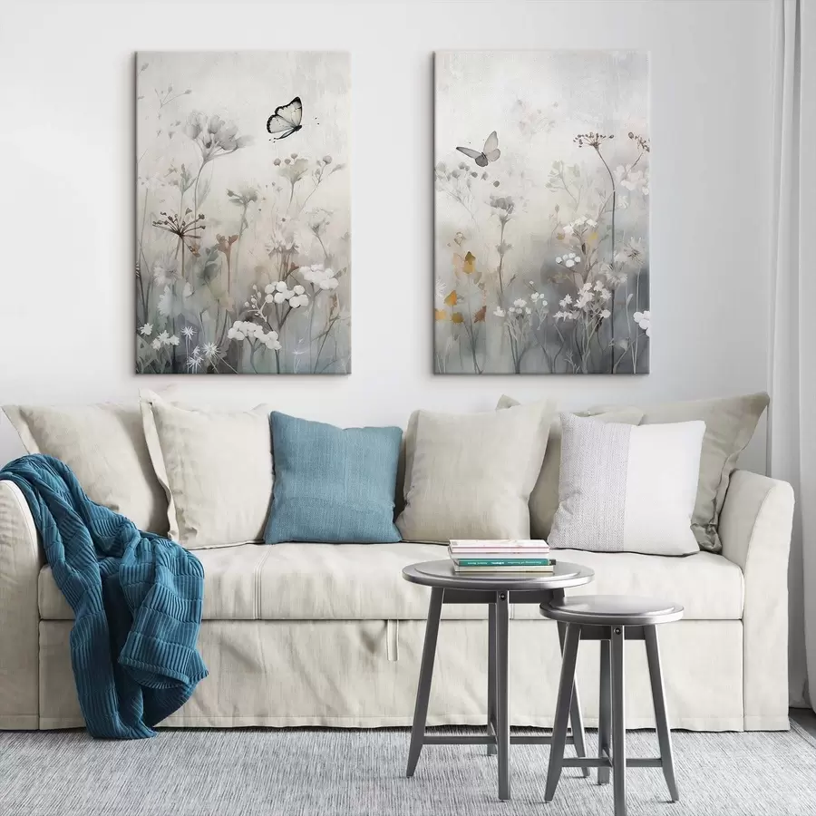 fotótapéta Pillangók és vadvirágok m01072