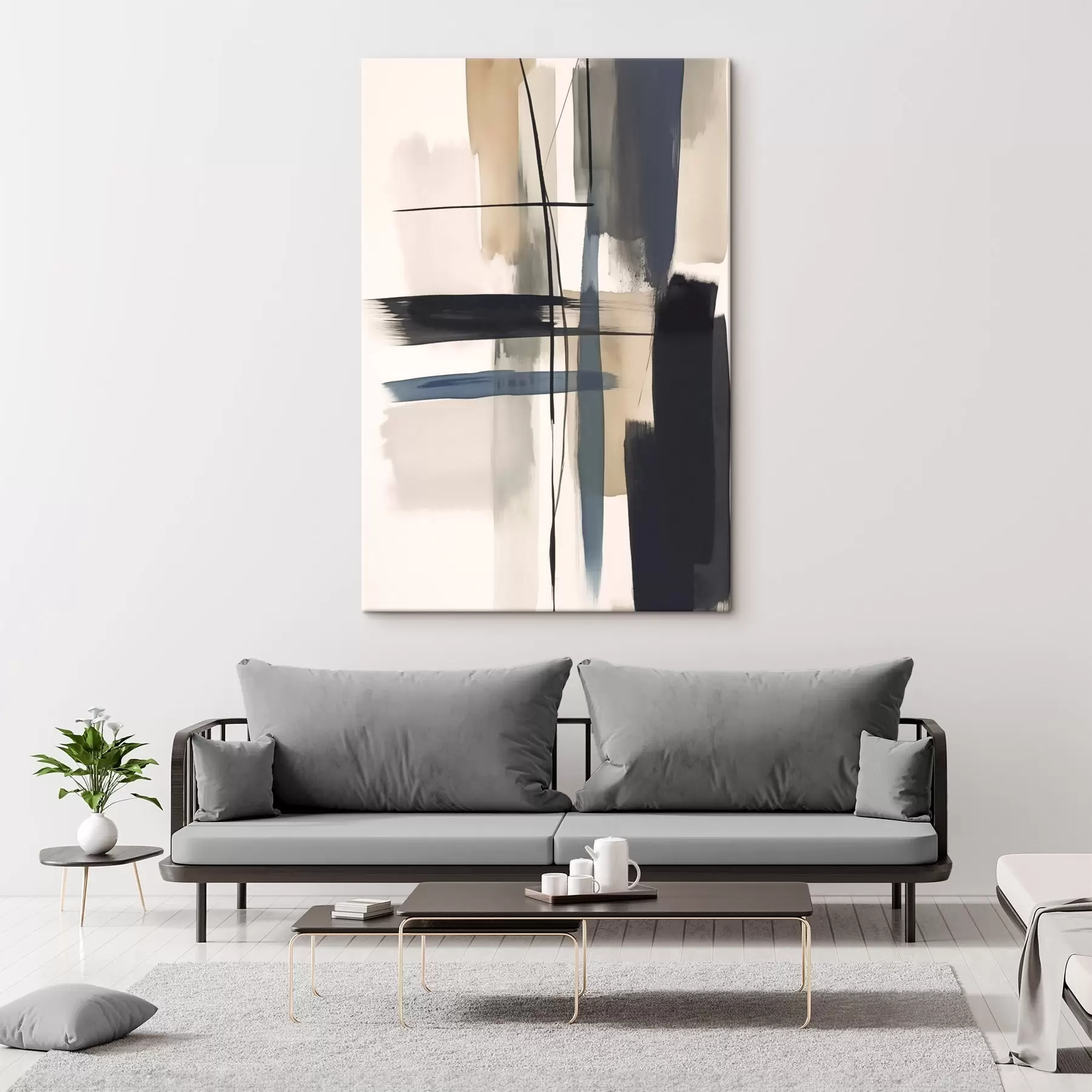 fotótapéta Absztrakt ecsetvonás-utánzás s46907