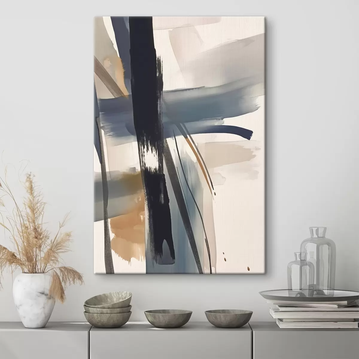 fotótapéta Absztrakt ecsetvonás-utánzás s46908