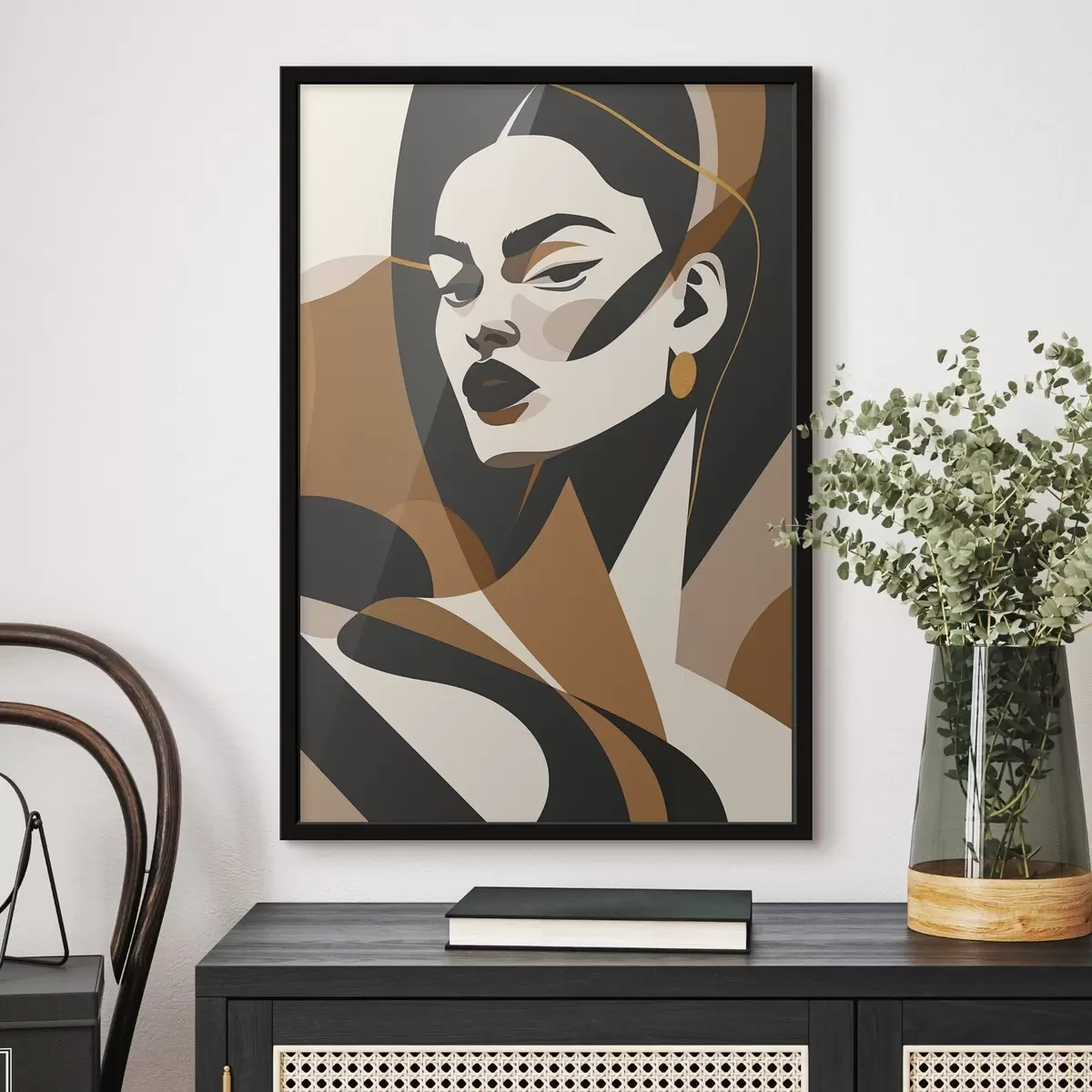 Plakát a sziklán Női absztrakt portré f46905