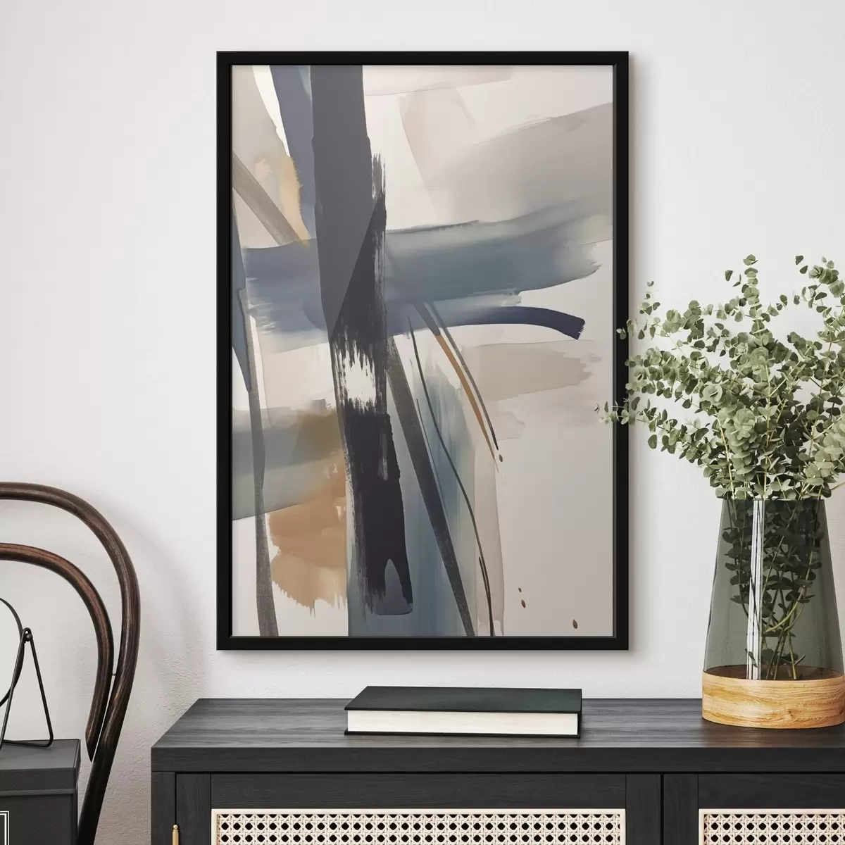 Plakát a sziklán Absztrakt ecsetvonás-utánzás f46908