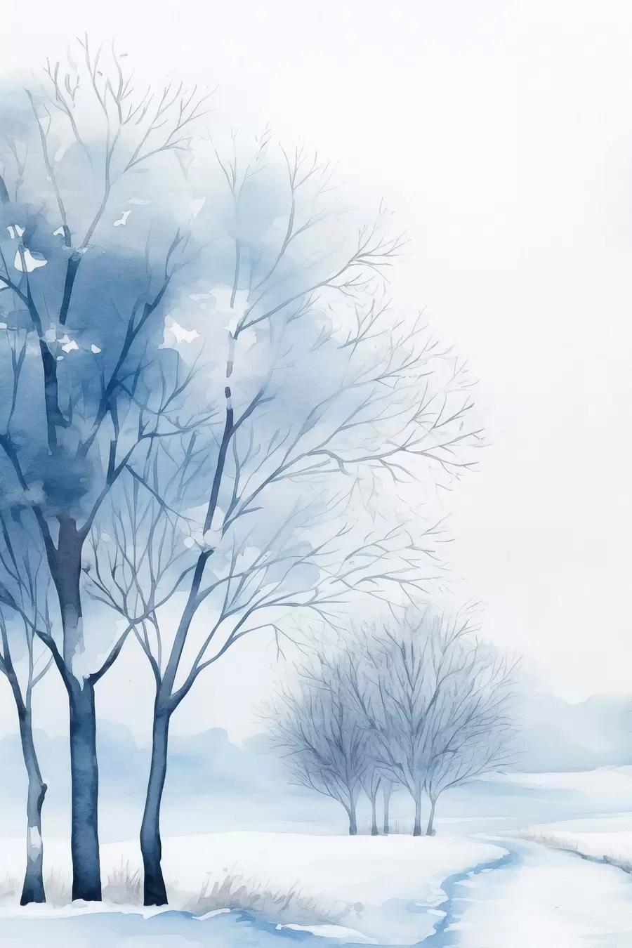 fotószőnyeg Hóval borított fák az erdőben f46965