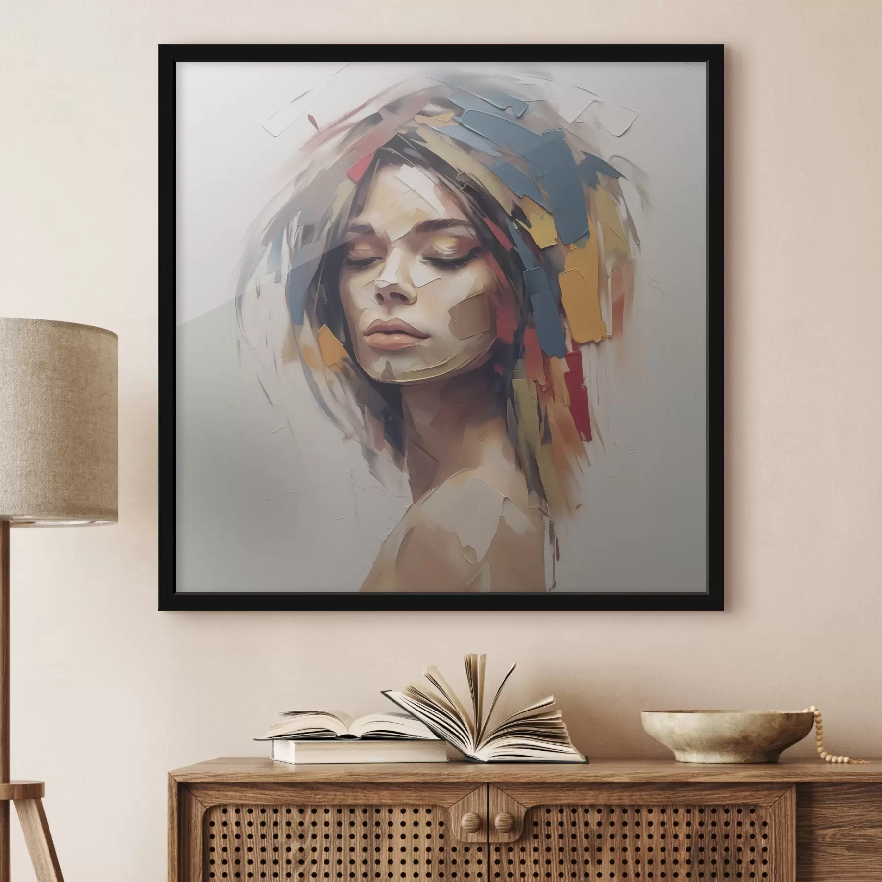 fotószőnyeg Női absztrakt portré f46917