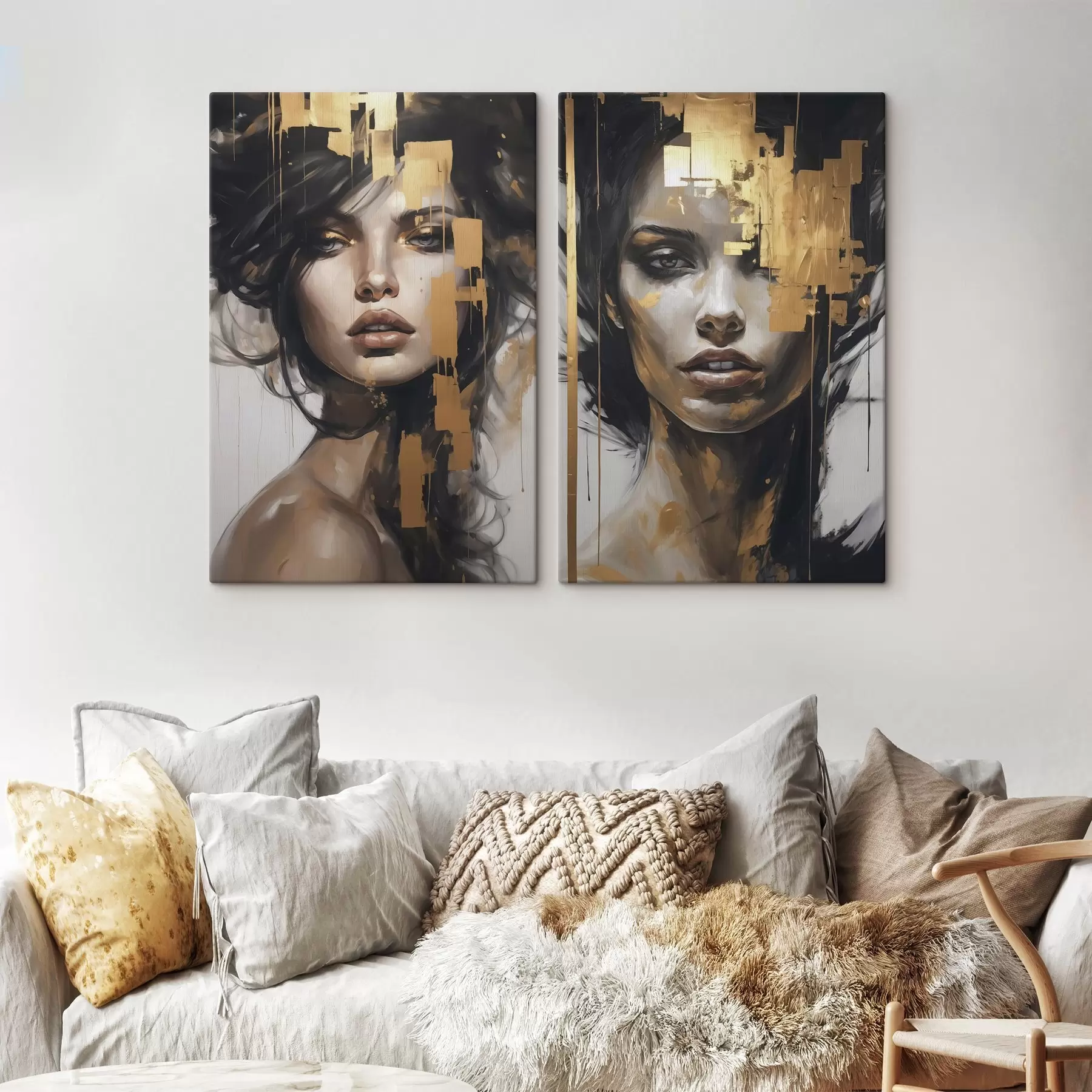 fotótapéta Absztrakt portré egy lányról m01082