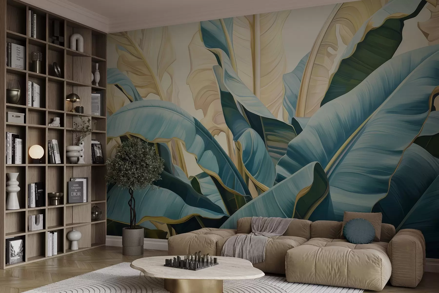 fotószőnyeg Nagy banánlevelek w05005