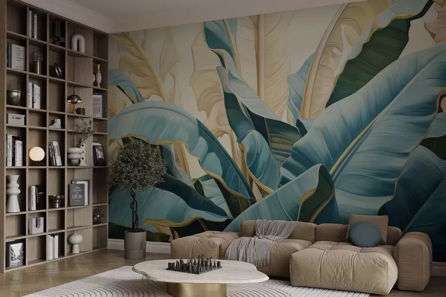 fotószőnyeg Nagy banánlevelek w05005