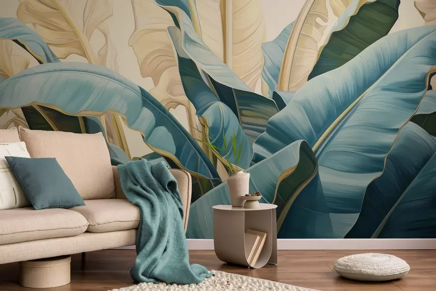 fotószőnyeg Nagy banánlevelek w05005