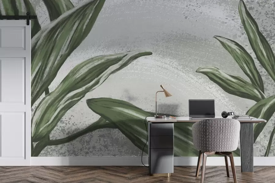 fotószőnyeg Sűrű növényzet texturált háttér előtt w01682