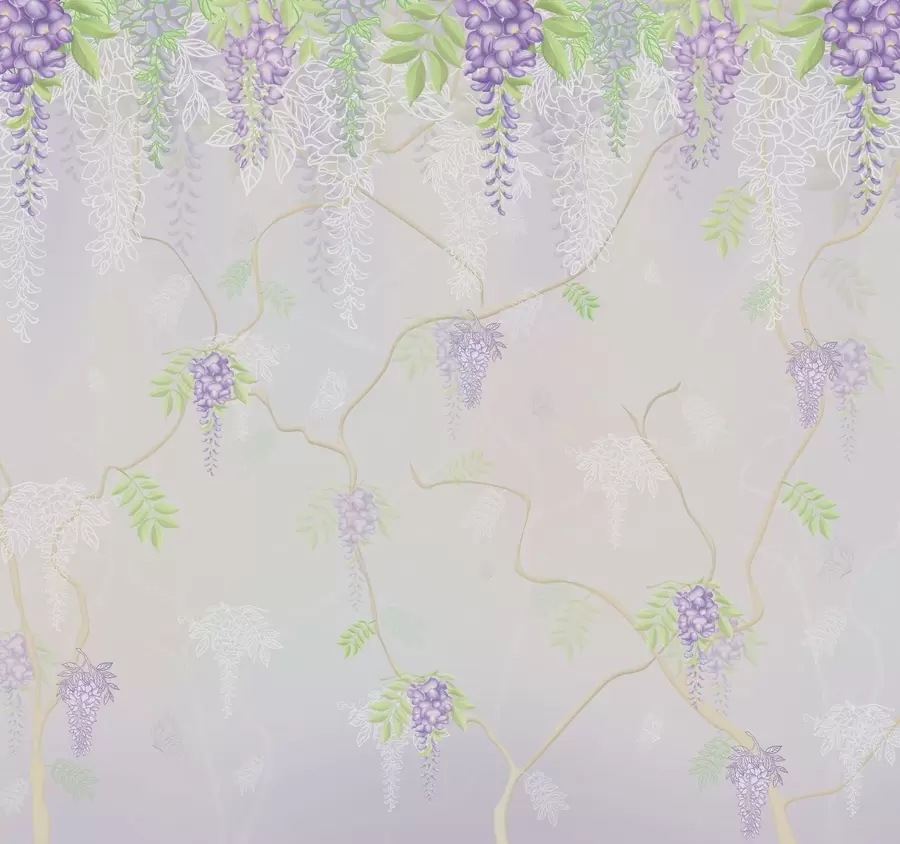 fotószőnyeg Elegáns virágmotívum pasztell árnyalatokban w01685