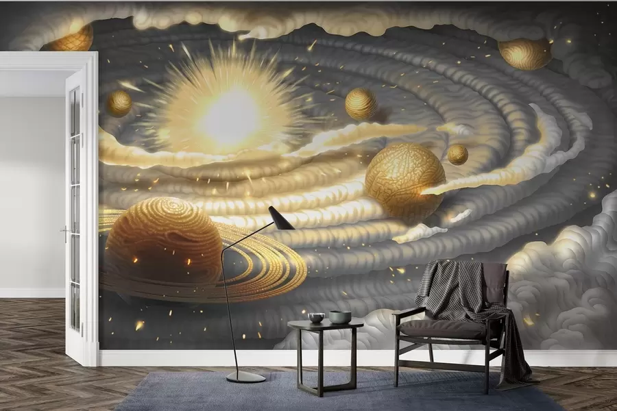 fotószőnyeg Az égitestek kozmikus tánca w01967