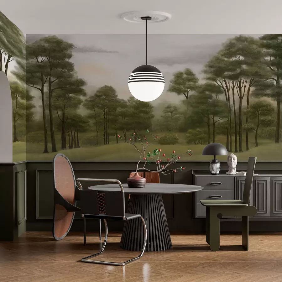 fotószőnyeg Nyugodt erdei táj lágy színekben w02193