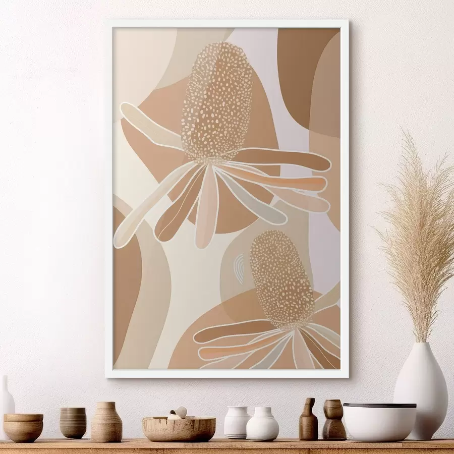 fotószőnyeg Absztrakt protea virágok f46992