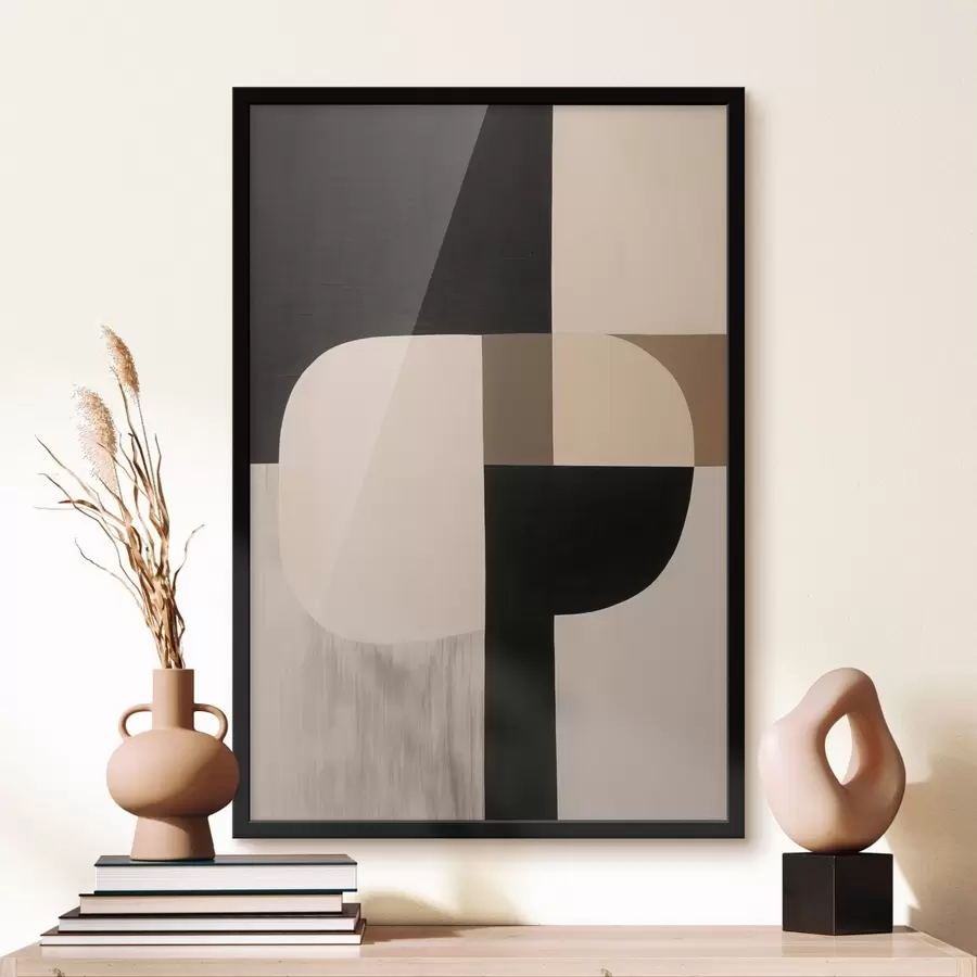 fotószőnyeg Monokróm geometrikus absztrakció f46993