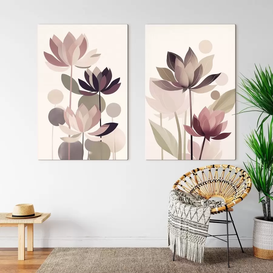 fotótapéta Absztrakt lótuszvirágok m01110