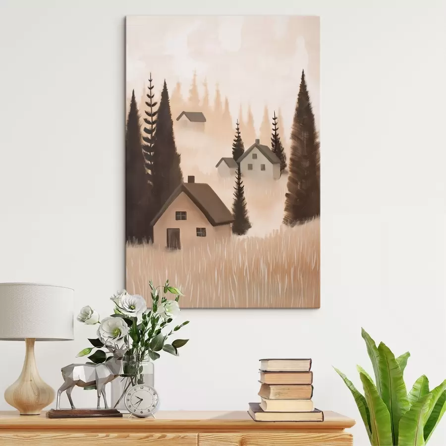 fotótapéta Házak az erdőben s47076