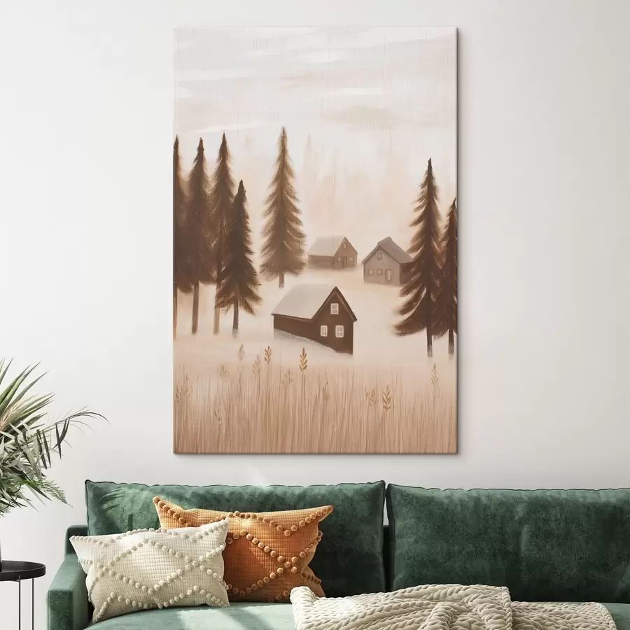 fotótapéta Házak az erdőben s47077