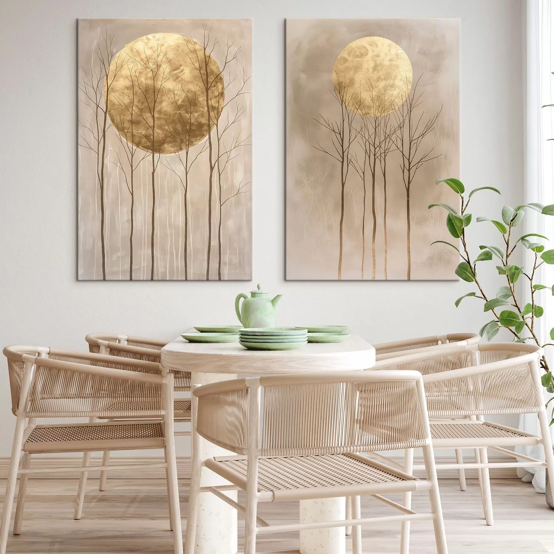 fotótapéta Finom fák és kör m01137