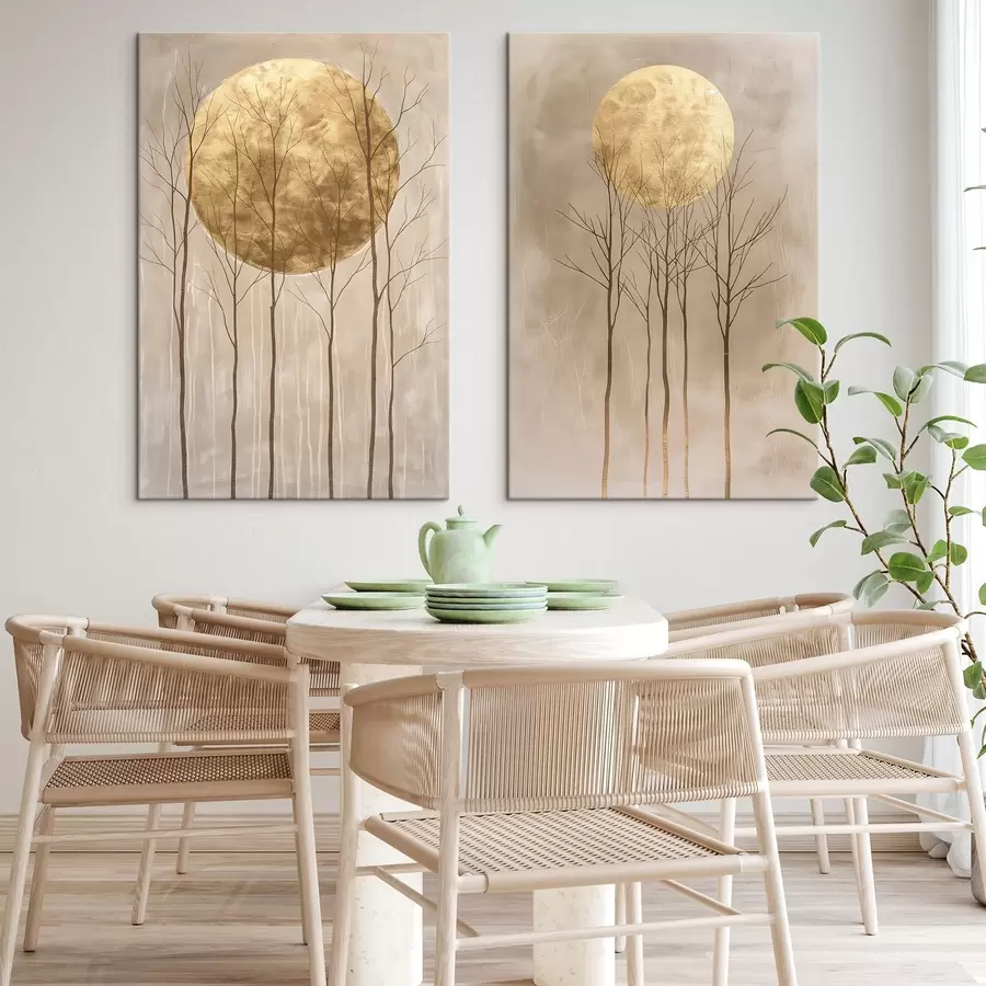 fotótapéta Finom fák és kör m01137