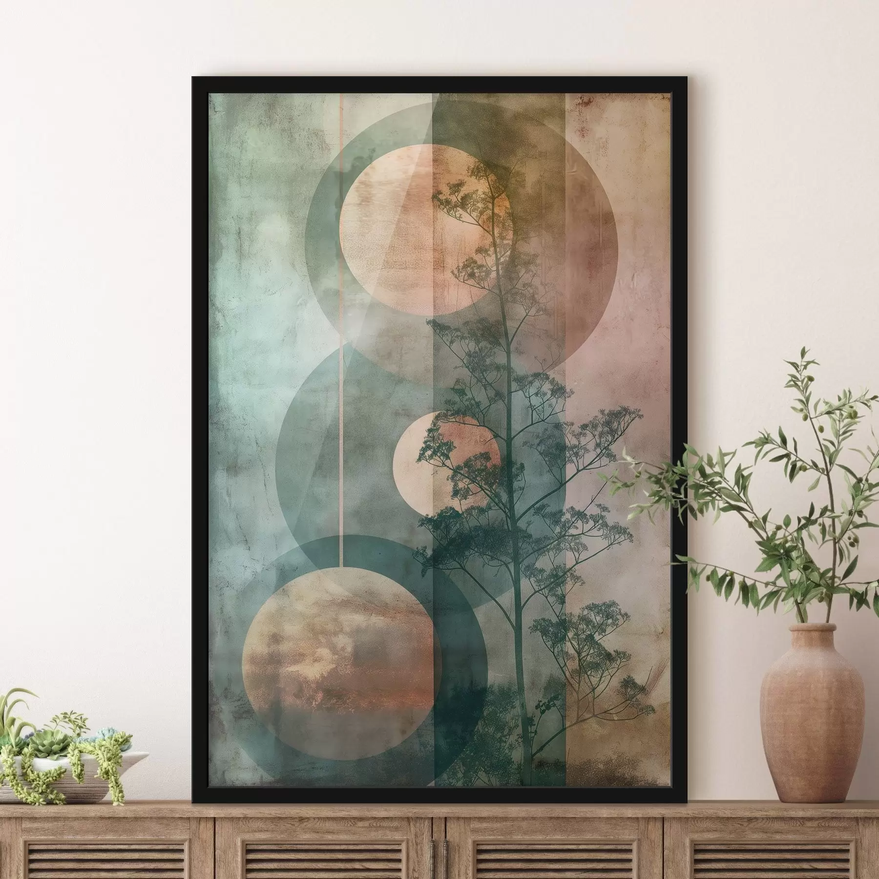 fotószőnyeg Absztrakció és levelek f47072