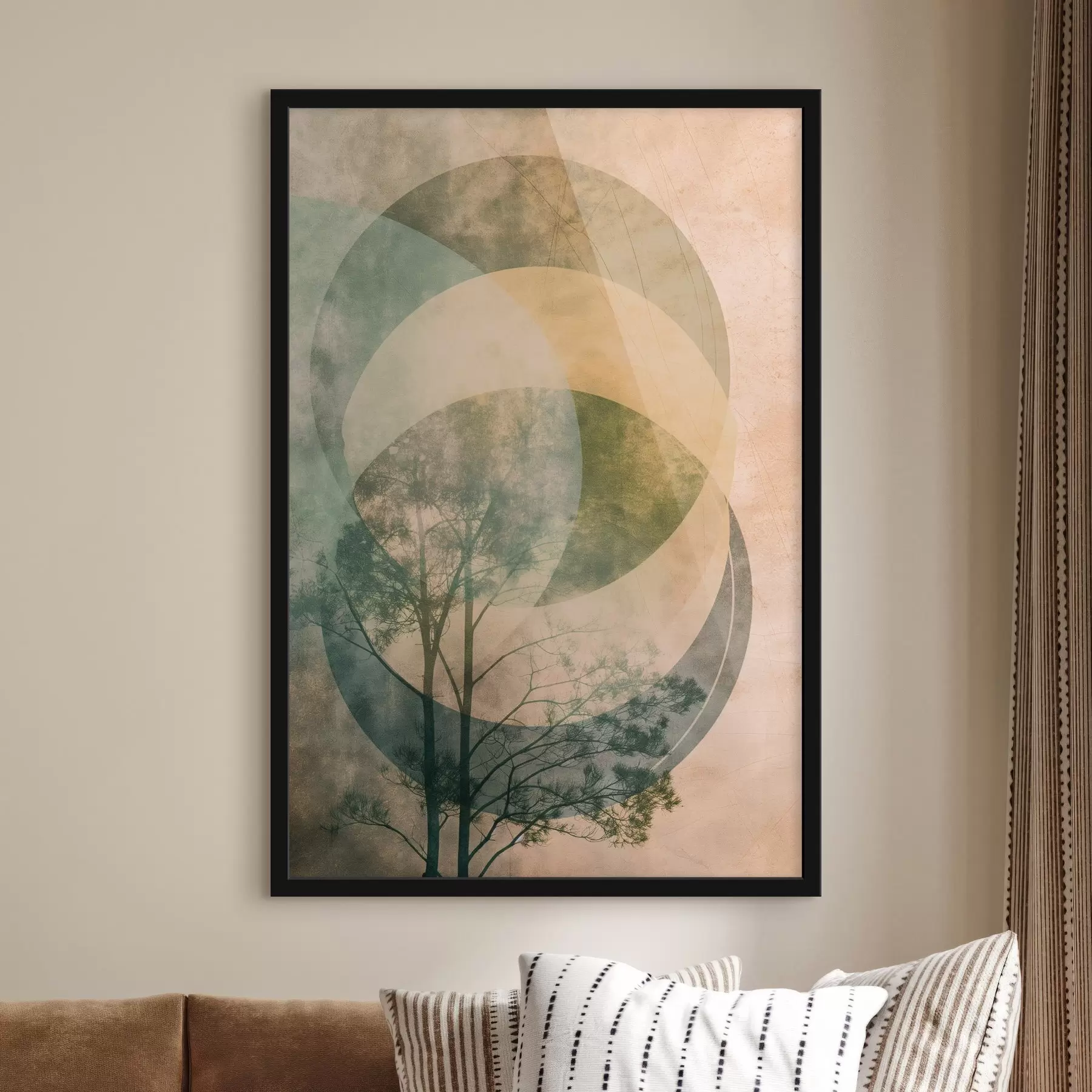 fotószőnyeg Körök és levelek f47073