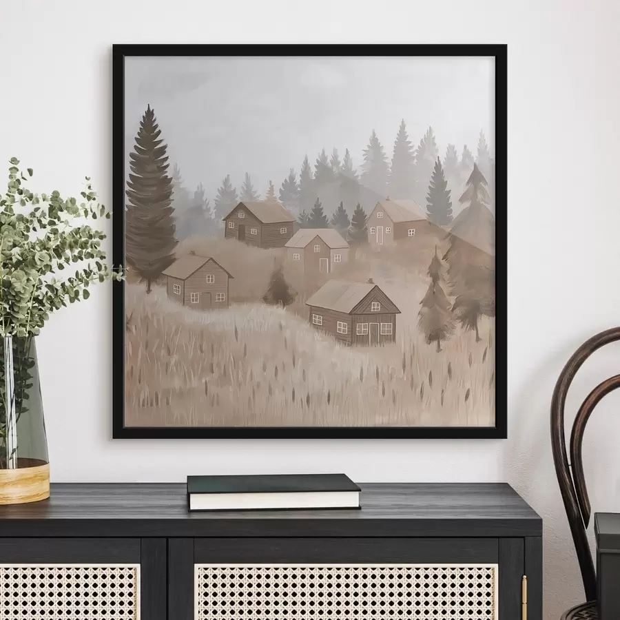 fotószőnyeg Házak az erdőben f47075