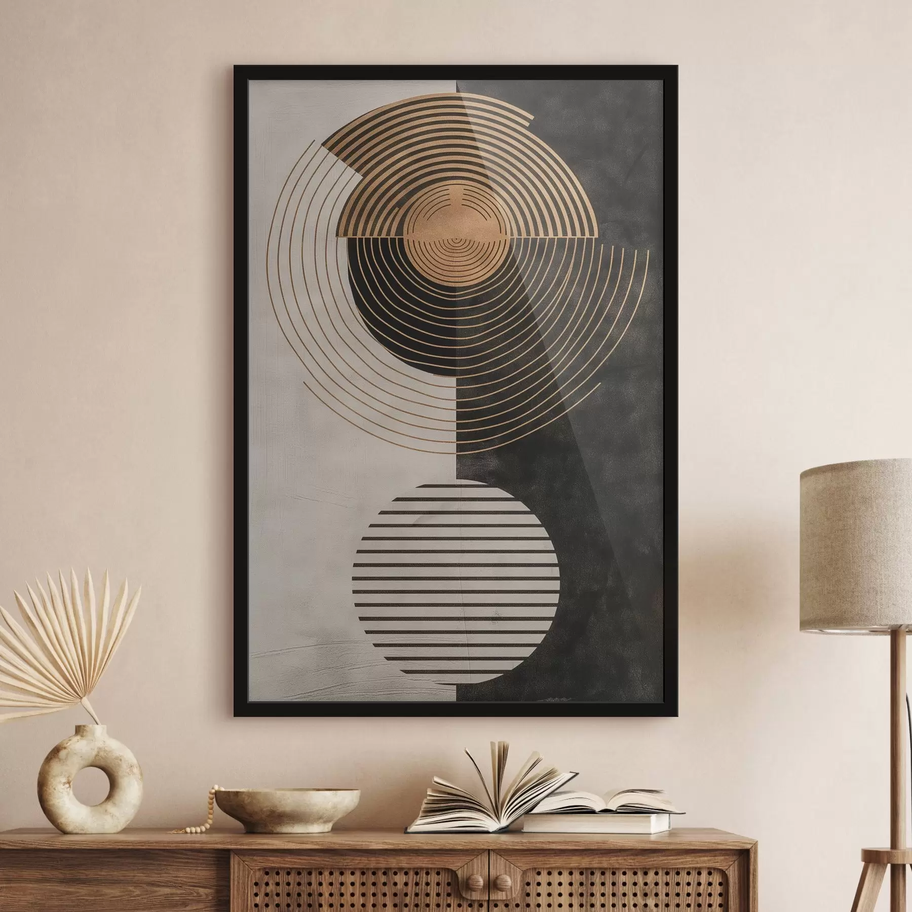 fotószőnyeg Körök és levelek f47080