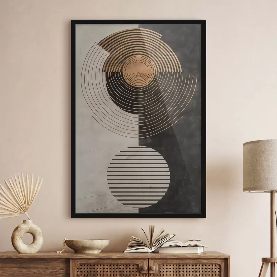 fotószőnyeg Körök és levelek f47080