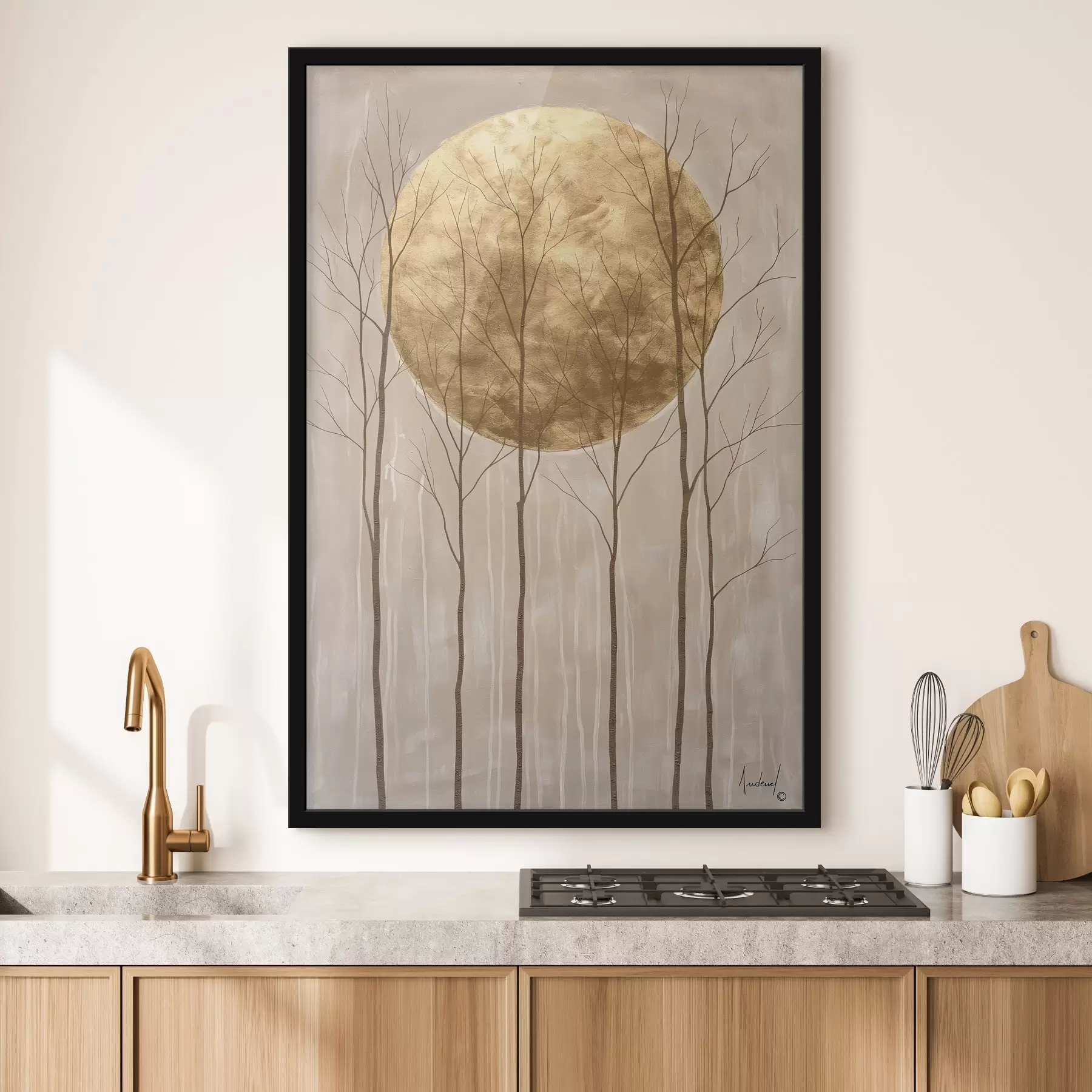 fotószőnyeg Fák és egy kör f47084