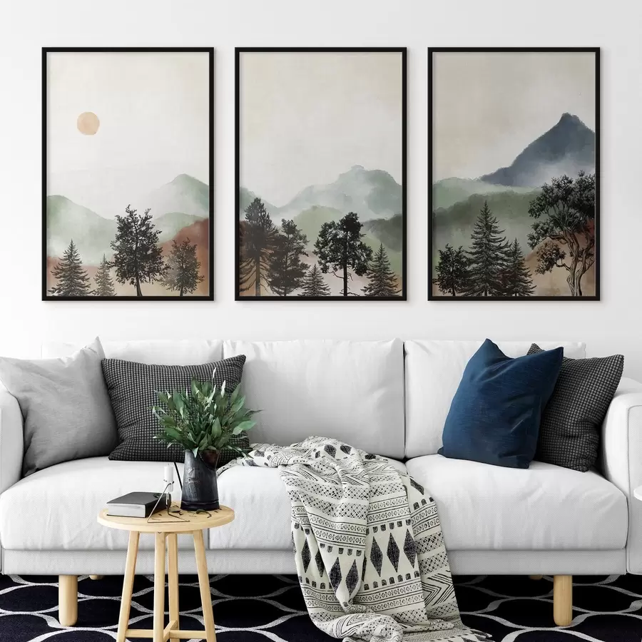 fotószőnyeg Nyugodt táj lágy színekben d00243