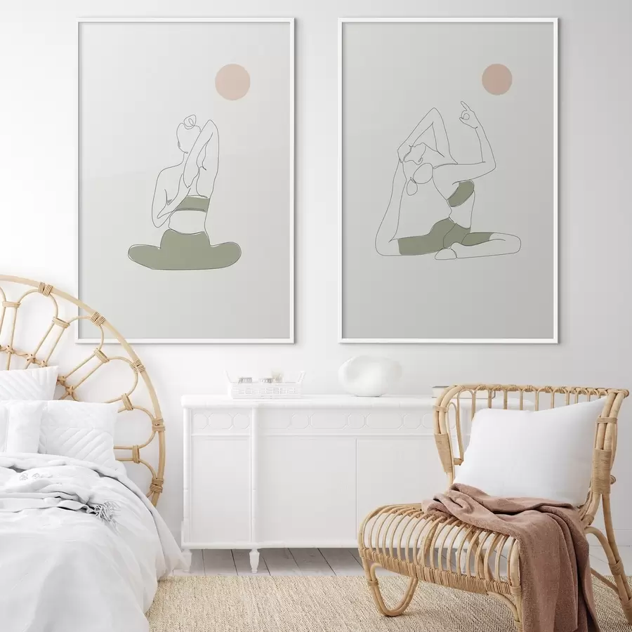 fotószőnyeg Tudatos mozdulatok békés pózokban d00300