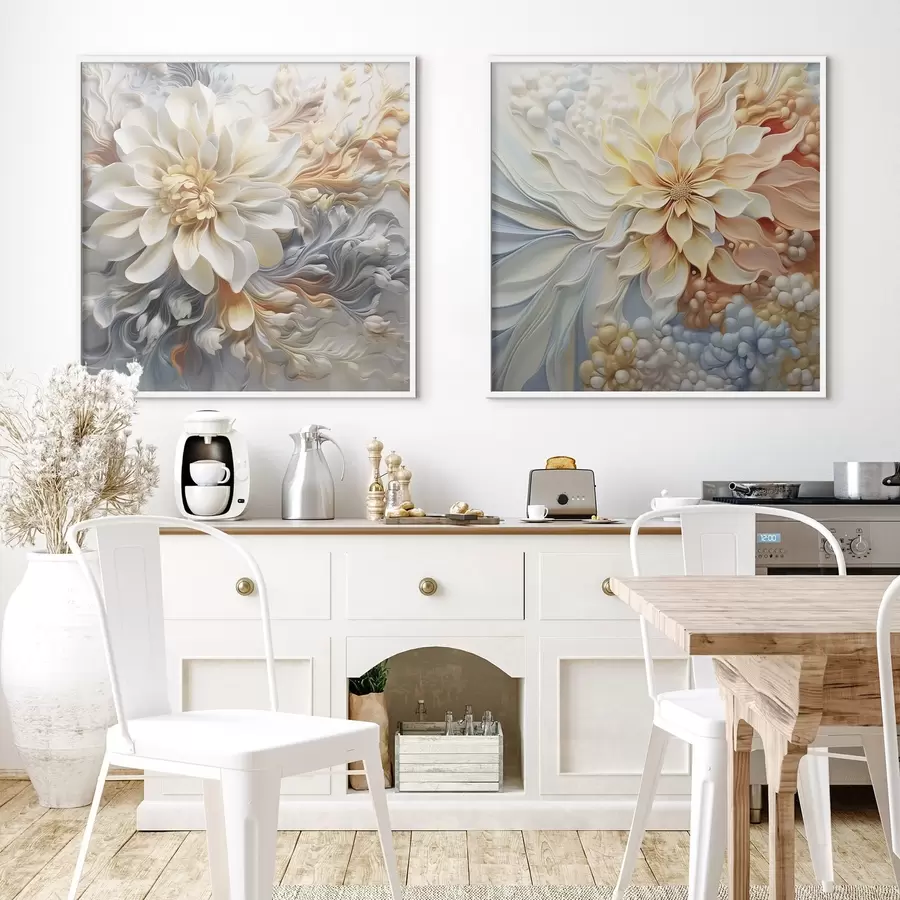 fotószőnyeg Volumetrikus absztrakt virágok d00379