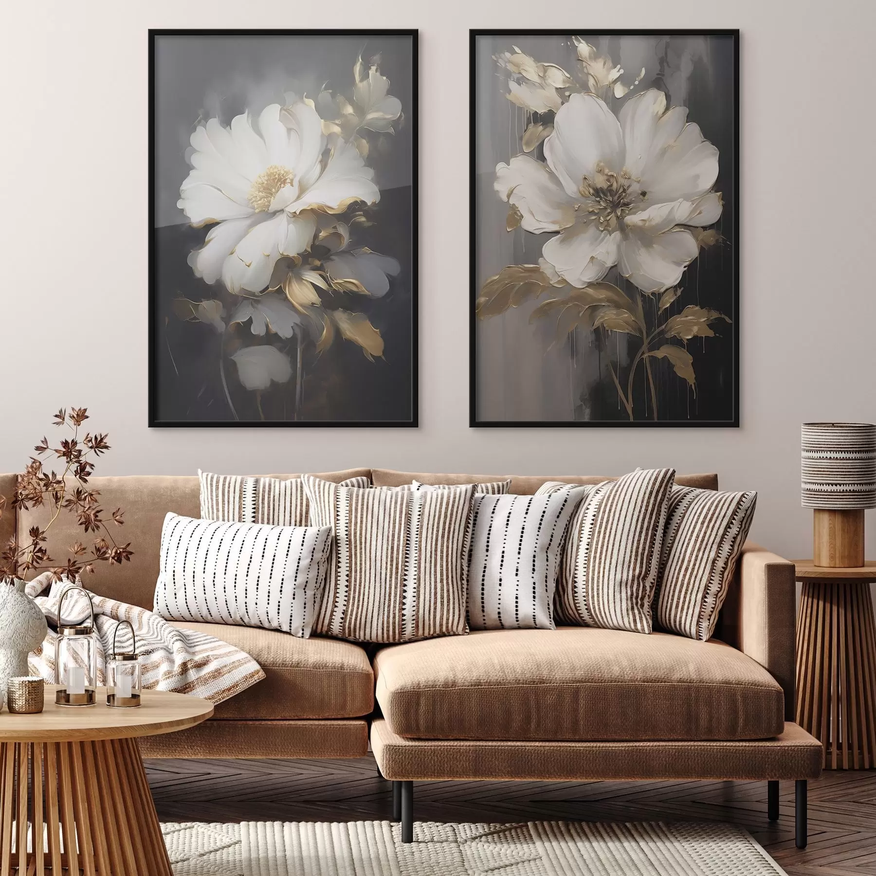 fotószőnyeg Gyönyörű virágok sötét háttéren d00428