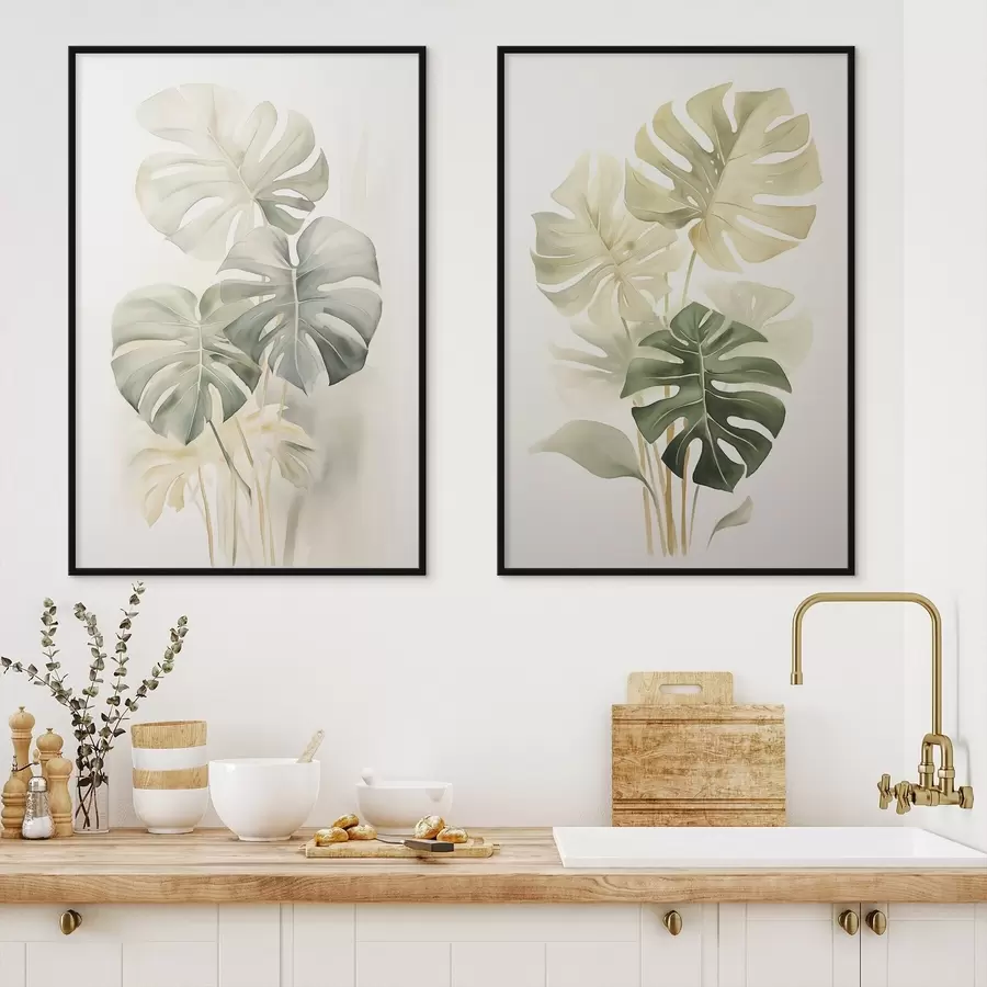 fotószőnyeg Monstera levelek, trópusi levelek d00429