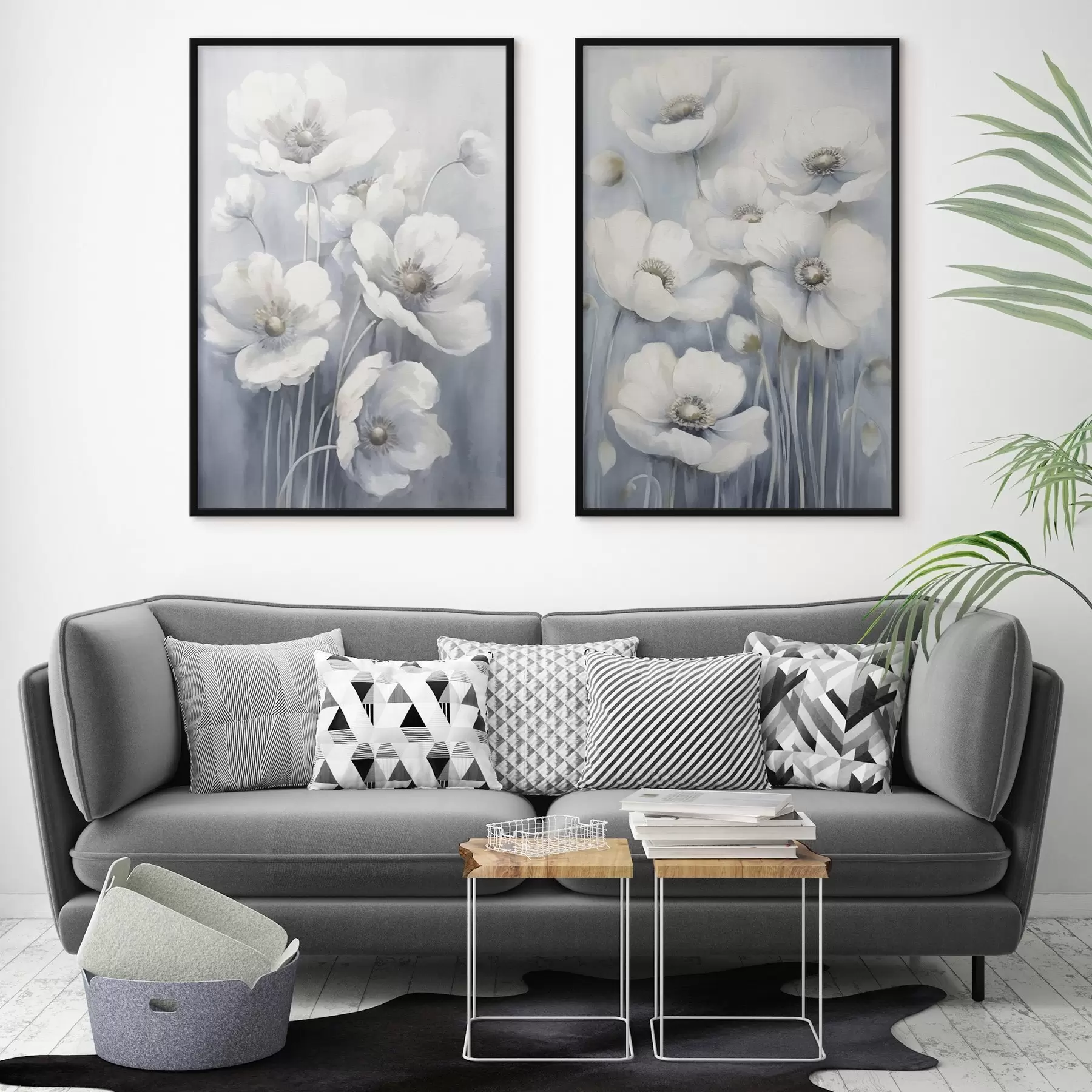 fotószőnyeg Fehér vintage virágok d00430